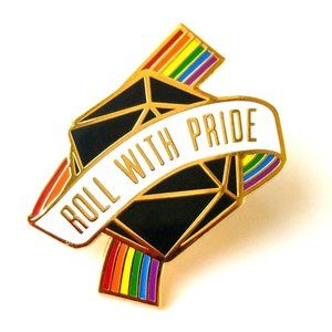 4/$25 Roll with Pride Queer LGBTQ+ Dungeons and Dragons Enamel Pin
